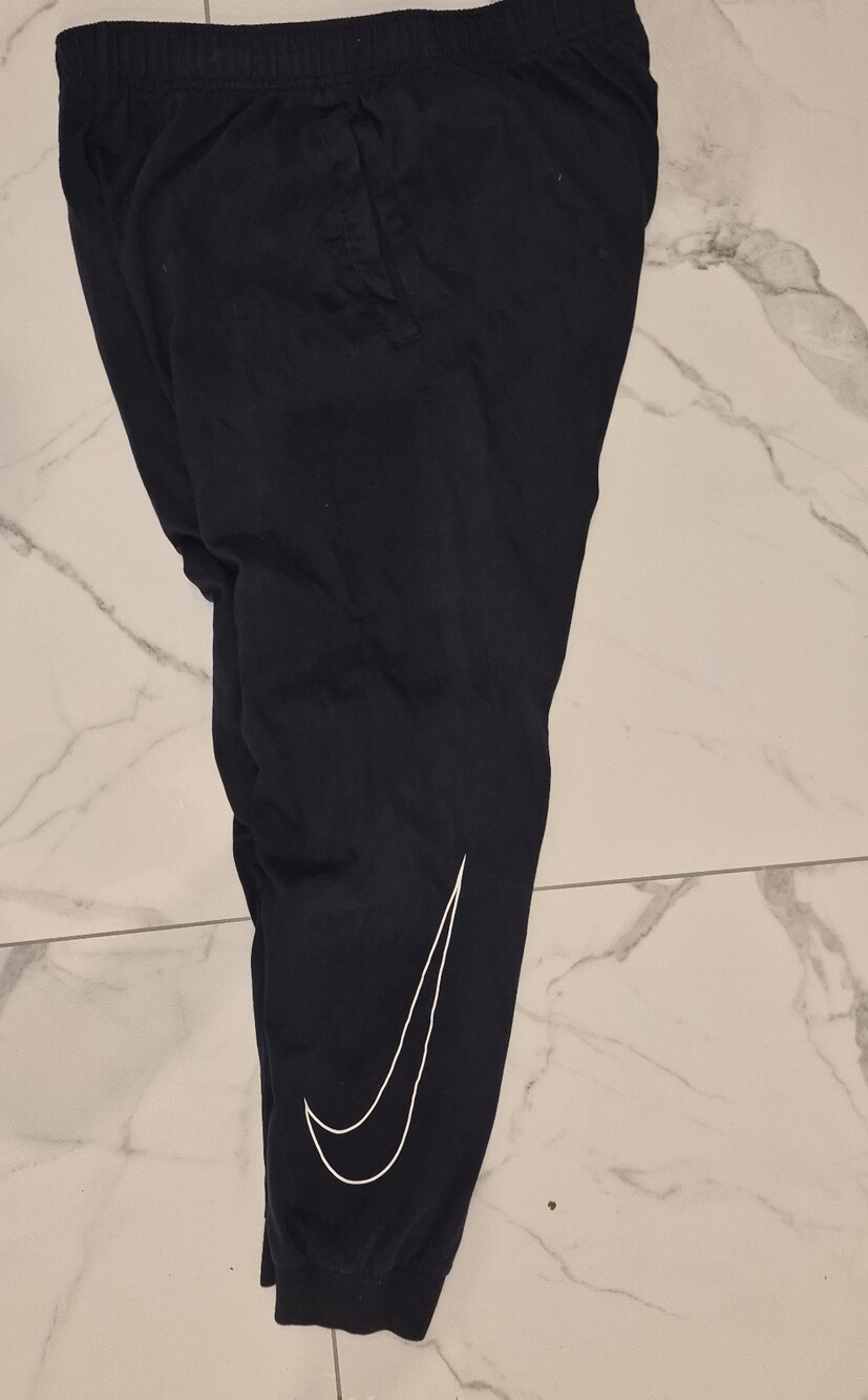 Nike Black mens Jogger Pants with White Swoosh
